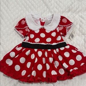 Red Polka Dot Minnie Mouse Baby Dress
